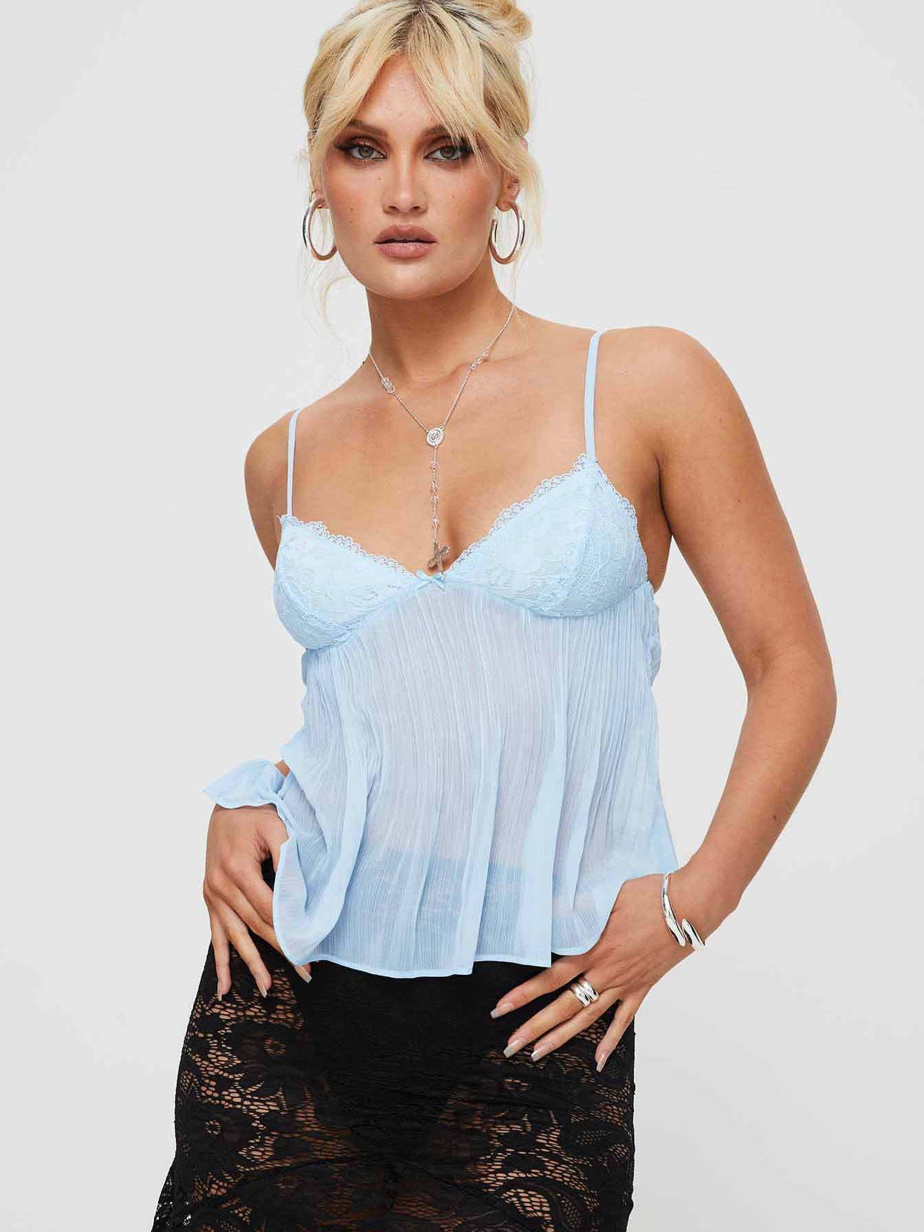NOBLE | LACE PLEATED TOP