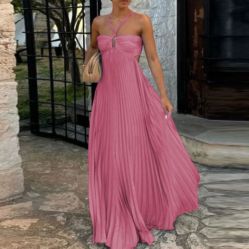 MONICA | HALTER MAXI DRESS