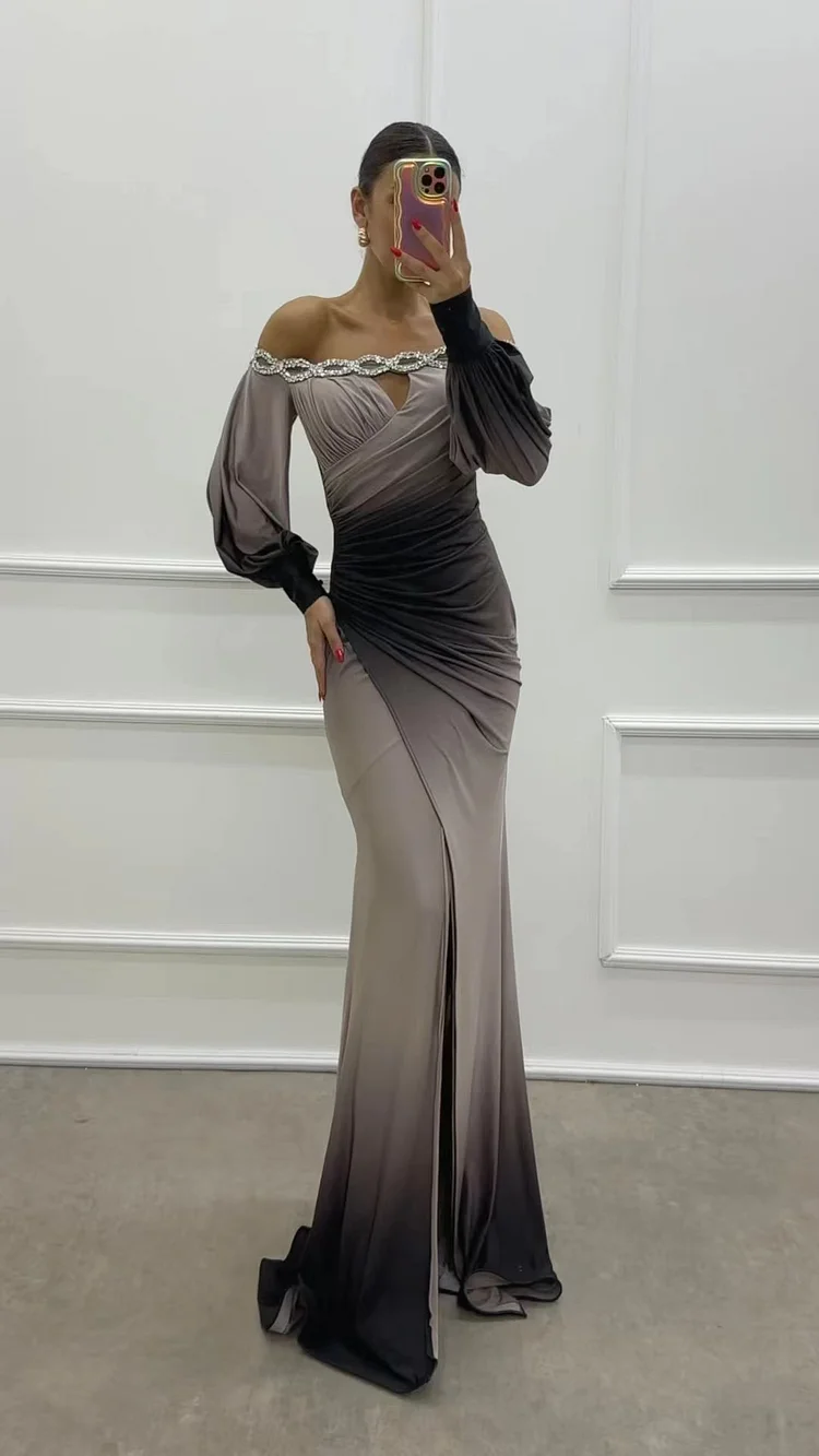 Fashion off-Shoulder Temperament Elegant Dress