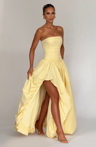 ANGELINA MAXI DRESS - LEMON