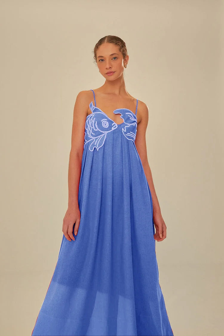 LENA | FISH MAXI DRESS
