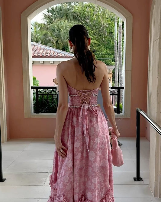 Pink Tapestry Rose Scarlet Dress