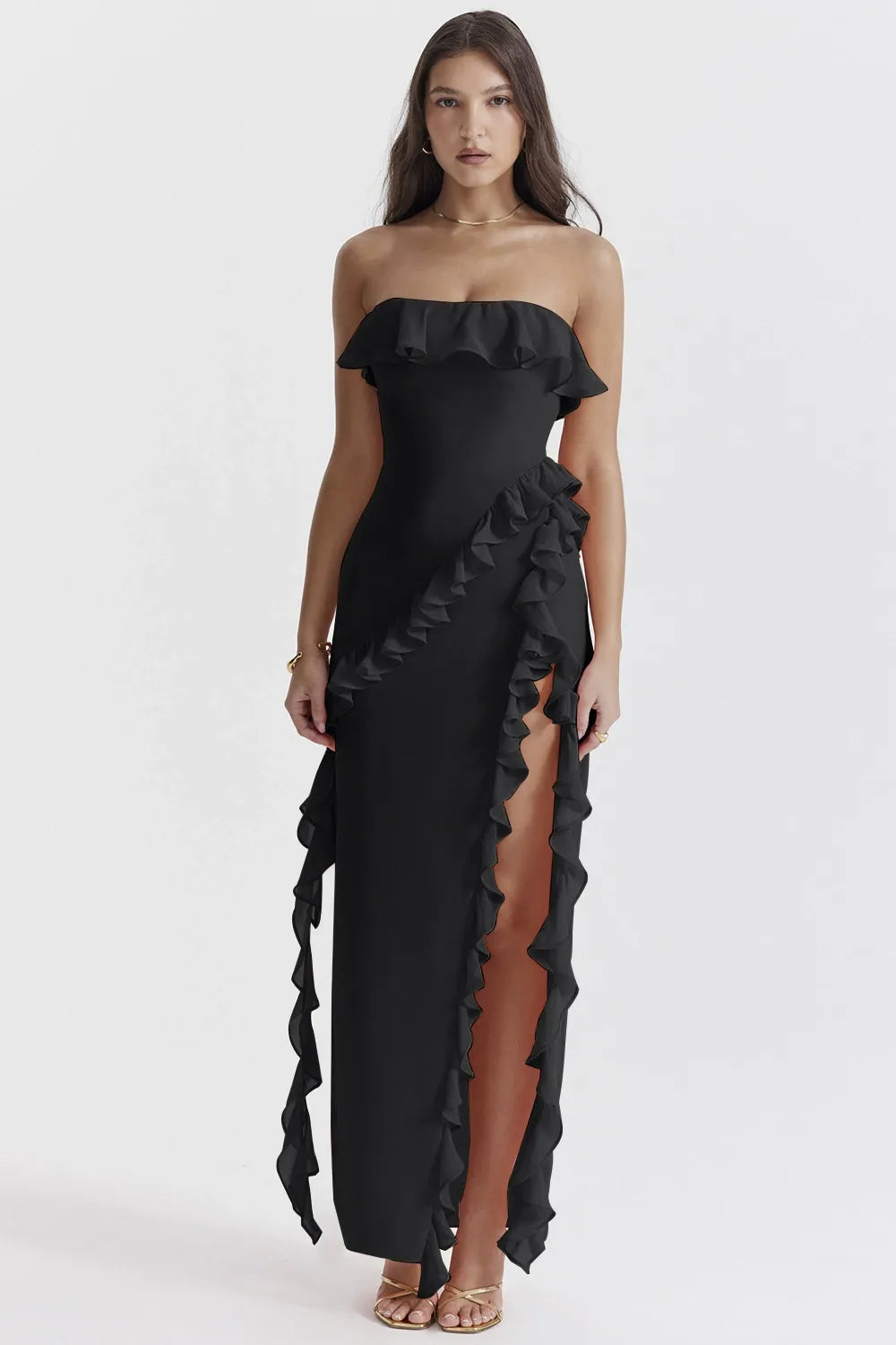 SARINA | RUFFLE MAXI DRESS