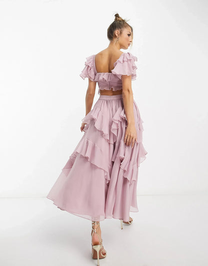 FREYNA | RUFFLE MIDI DRESS