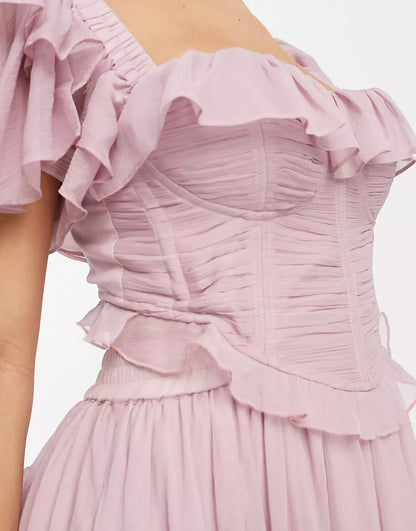 FREYNA | RUFFLE MIDI DRESS
