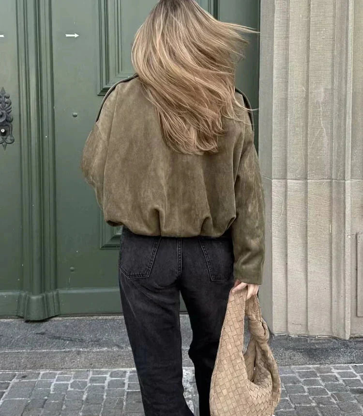MARA | ELEGANT SUEDE LOOSE JACKET