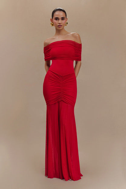 CASPIAN | OFF SHOULDER MAXI DRESS